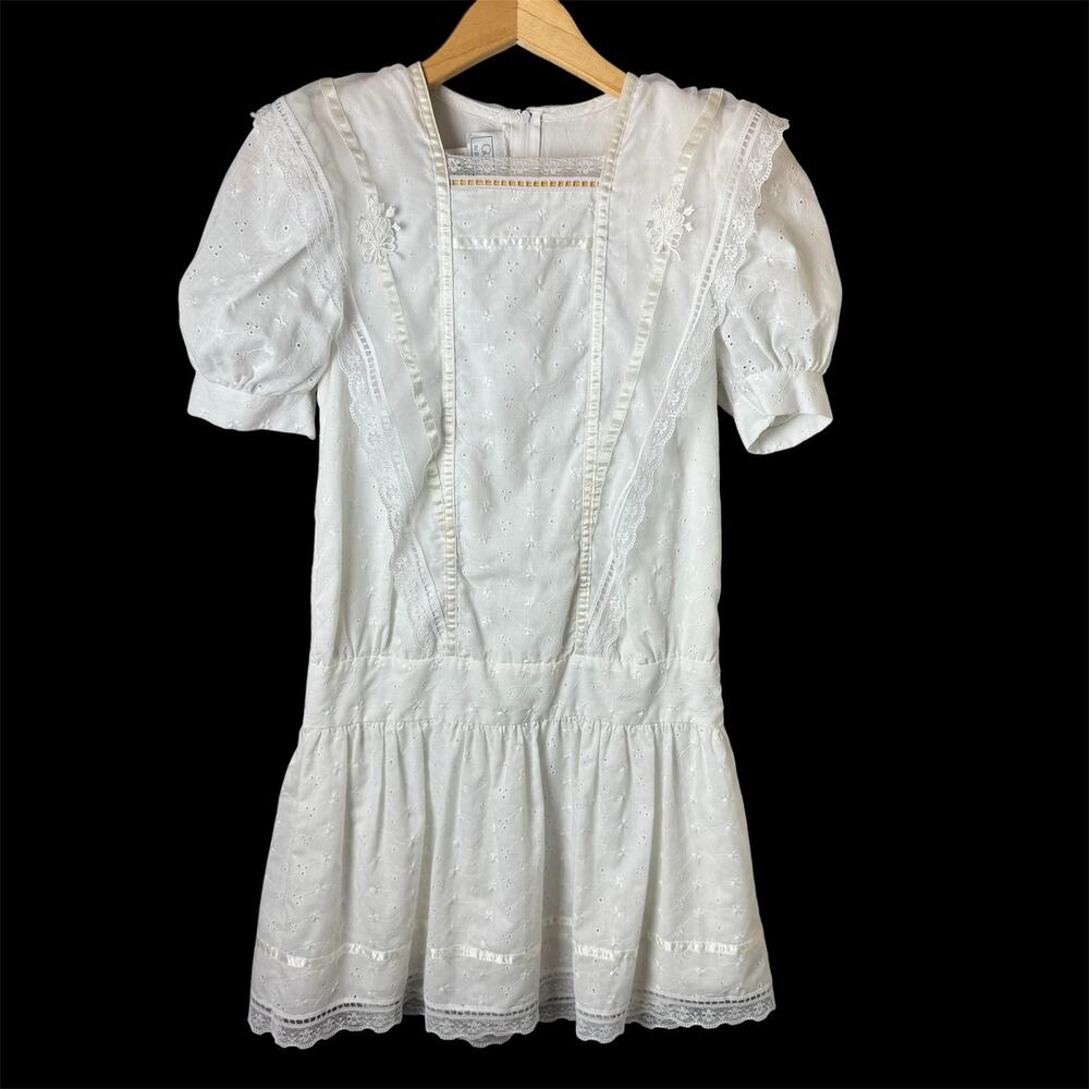 Vintage Gunne Sax Dress Women’s Prairie Cottagecore Coquette Fairy Boho Lace